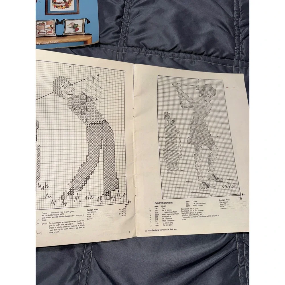 Vtg 1978 Designs by Gloria & Pat Sports That Count Cross Stitch Pattern Book 7